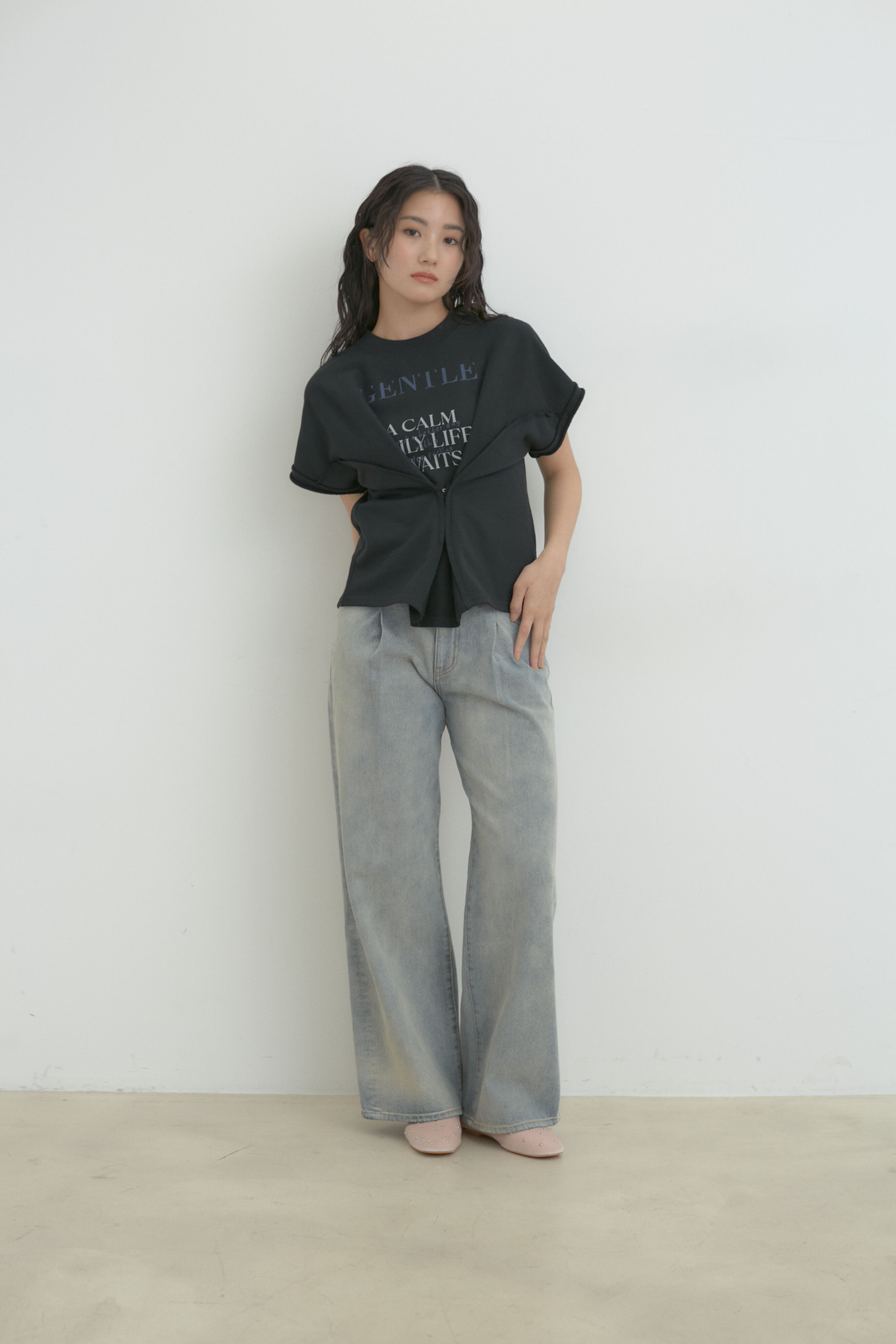 VIS「【セットアップ対応】裏毛スウェットフロントホックプルオーバー【洗える】」|スウェット・ジャージ|