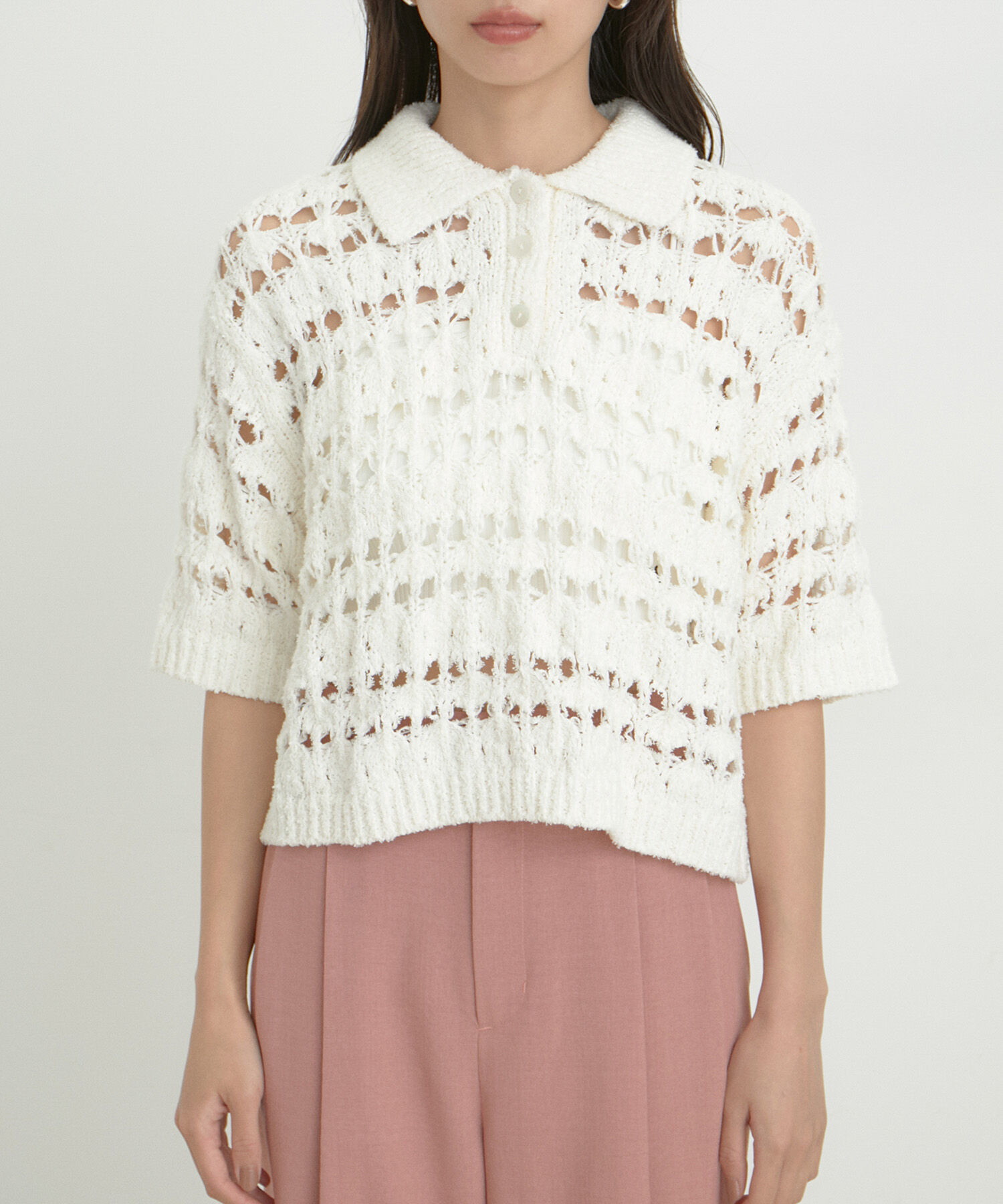 VIS「ファンシーヤーンニットポロ」|その他|