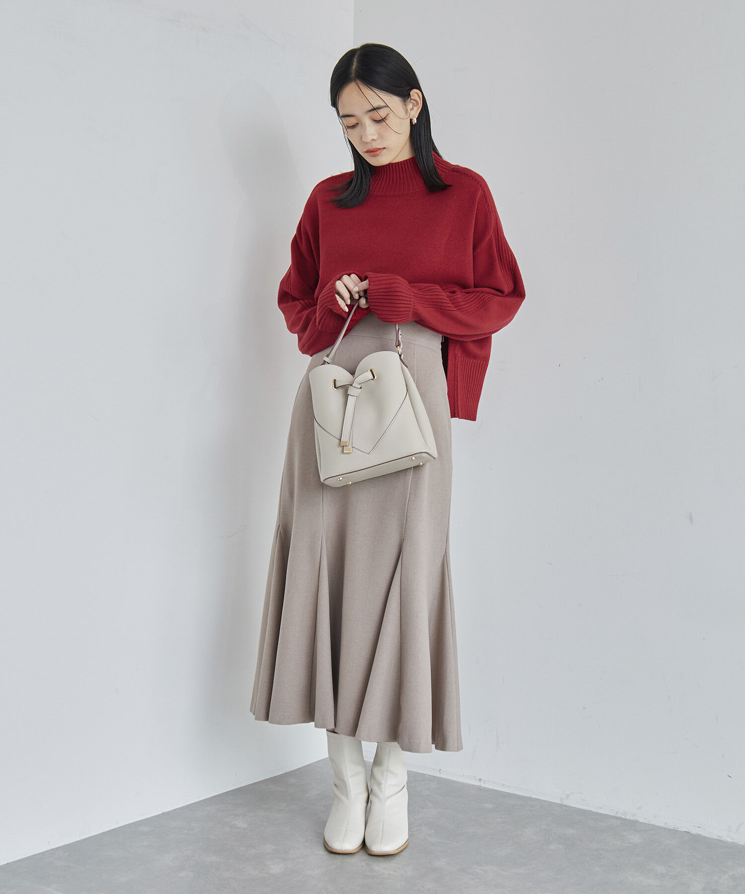 VIS「【アンチピリング/洗える】サイドスリットニットプルオーバー【WEB限定カラー】」|ニット・セーター|