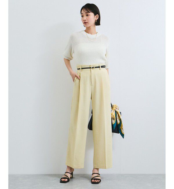 VIS「【洗える】アイレットブークレコンパクトニット」|Tシャツ・カットソー|