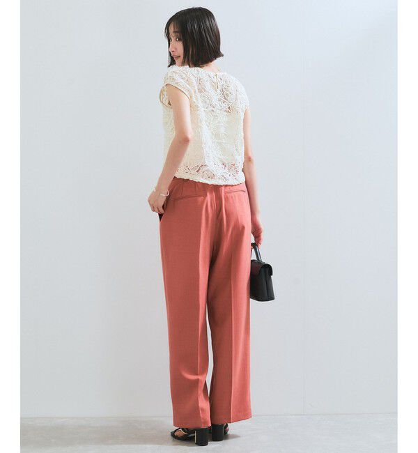 VIS「美easyリネンライクワイドパンツ/イージーケア・接触冷感・セットアップ対応」|スラックス|