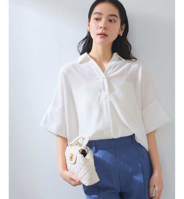 VIS「【WEB限定】バックシャンスキッパーブラウス」|シャツ・ブラウス|