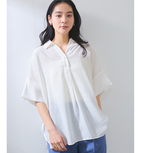 VIS「【WEB限定】バックシャンスキッパーブラウス」|シャツ・ブラウス|