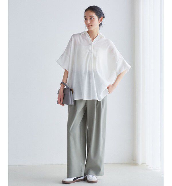 VIS「【WEB限定】バックシャンスキッパーブラウス」|シャツ・ブラウス|