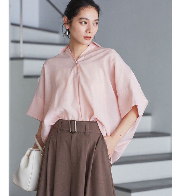 VIS「【WEB限定】バックシャンスキッパーブラウス」|シャツ・ブラウス|