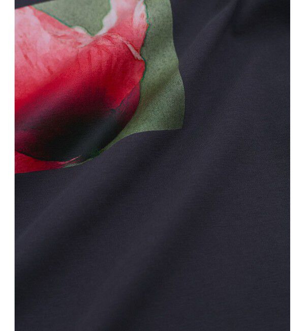 VIS「【接触冷感】フラワーフォト＆ロゴTシャツ」|Tシャツ・カットソー|