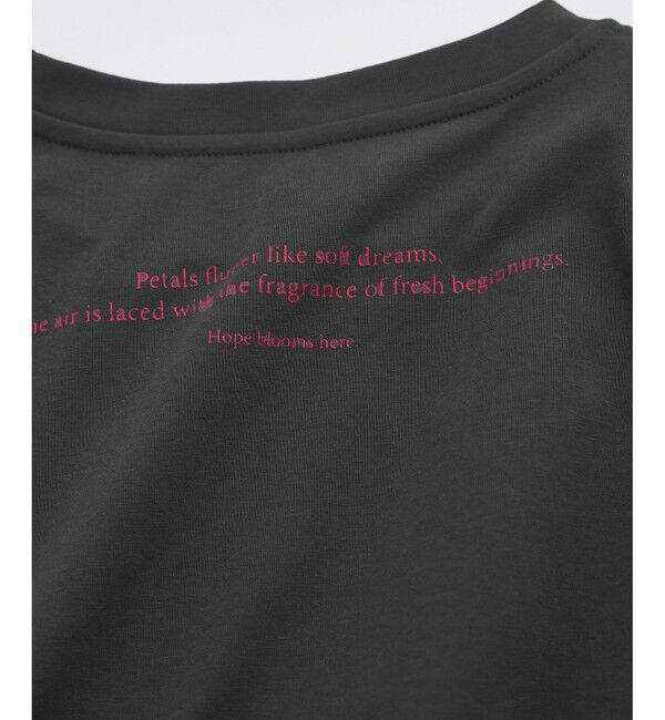 VIS「【接触冷感】フラワーフォト＆ロゴTシャツ」|Tシャツ・カットソー|