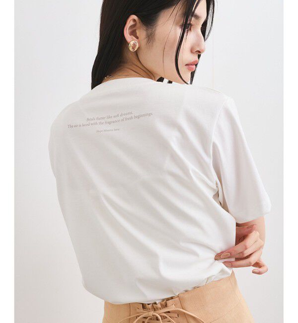 VIS「【接触冷感】フラワーフォト＆ロゴTシャツ」|Tシャツ・カットソー|