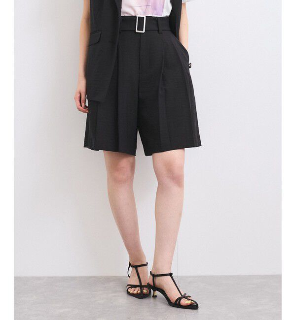 VIS「【セットアップ対応】ベルト付きバミューダパンツ」|チノ|