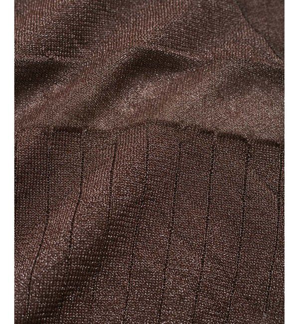 VIS「【WEB限定】シアーボーダーサマーポロニット」|ニット・セーター|