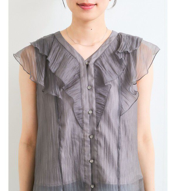 VIS「シアーフリルブラウス」|シャツ・ブラウス|