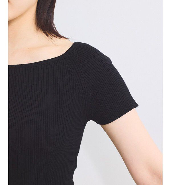 VIS「ワイドスクエアネックニット」|ニット・セーター|