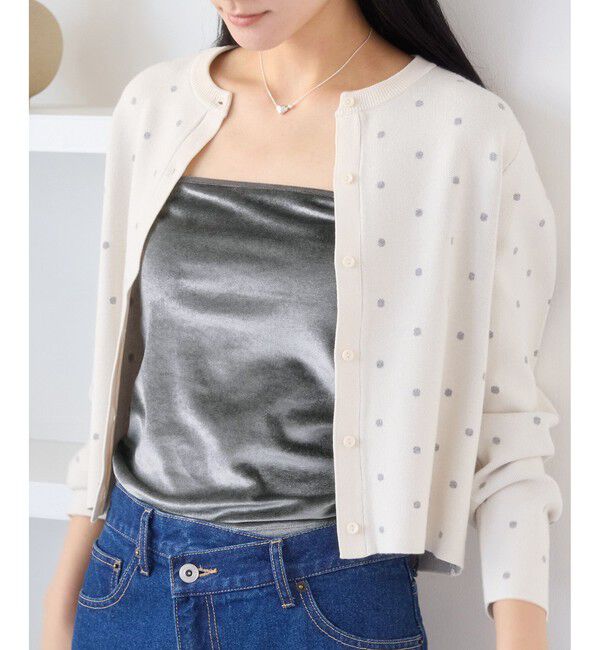 VIS「カップ付きベロアキャミソール」|キャミソール|グレー(07)