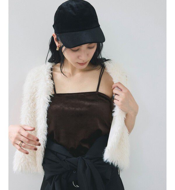 VIS「カップ付きベロアキャミソール」|キャミソール|