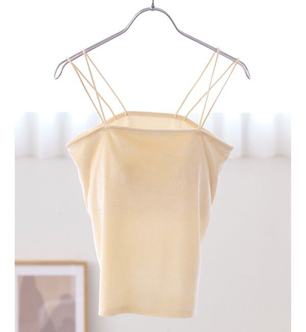 VIS「カップ付きベロアキャミソール」|キャミソール|