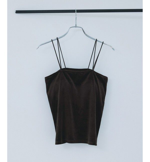 VIS「カップ付きベロアキャミソール」|キャミソール|ブラウン(20)