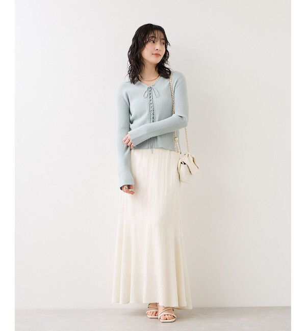 VIS「サテンツイルマーメイドスカート」|スカート|