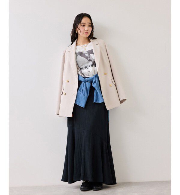 VIS「サテンツイルマーメイドスカート」|スカート|