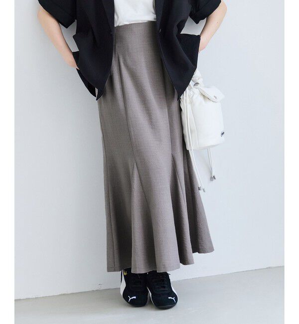 VIS「美easyリネンライクマーメイドスカート/イージーケア・接触冷感・セットアップ対応」|スカート|