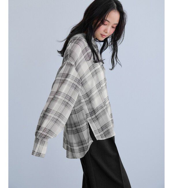 VIS「チェック＆シアーオーバーシャツ」|シャツ・ブラウス|