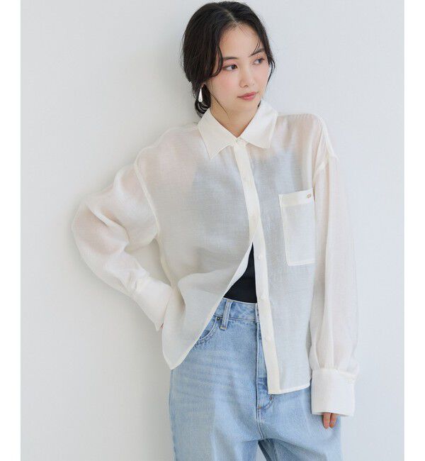 VIS「チェック＆シアーオーバーシャツ」|シャツ・ブラウス|