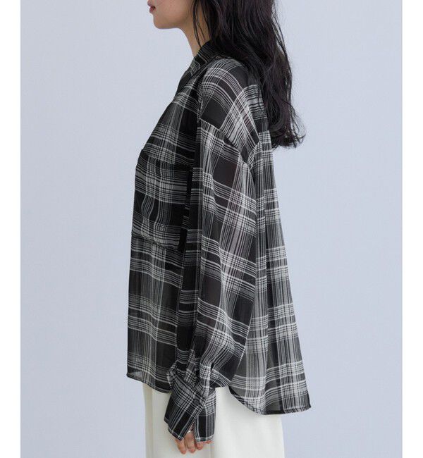 VIS「チェック＆シアーオーバーシャツ」|シャツ・ブラウス|