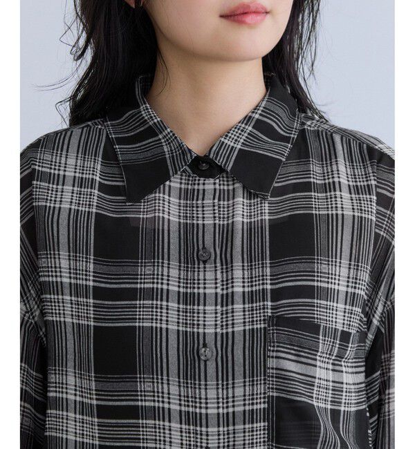VIS「チェック＆シアーオーバーシャツ」|シャツ・ブラウス|