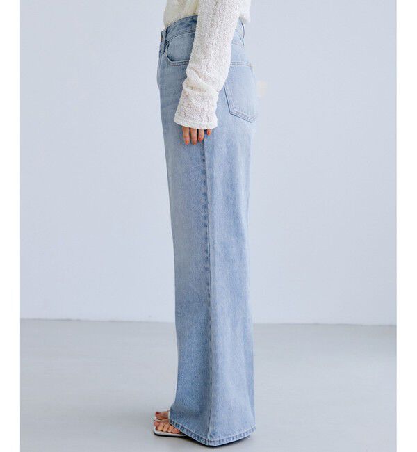 VIS「カラーフレアデニムパンツ」|デニム|