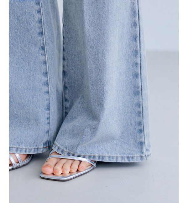 VIS「カラーフレアデニムパンツ」|デニム|