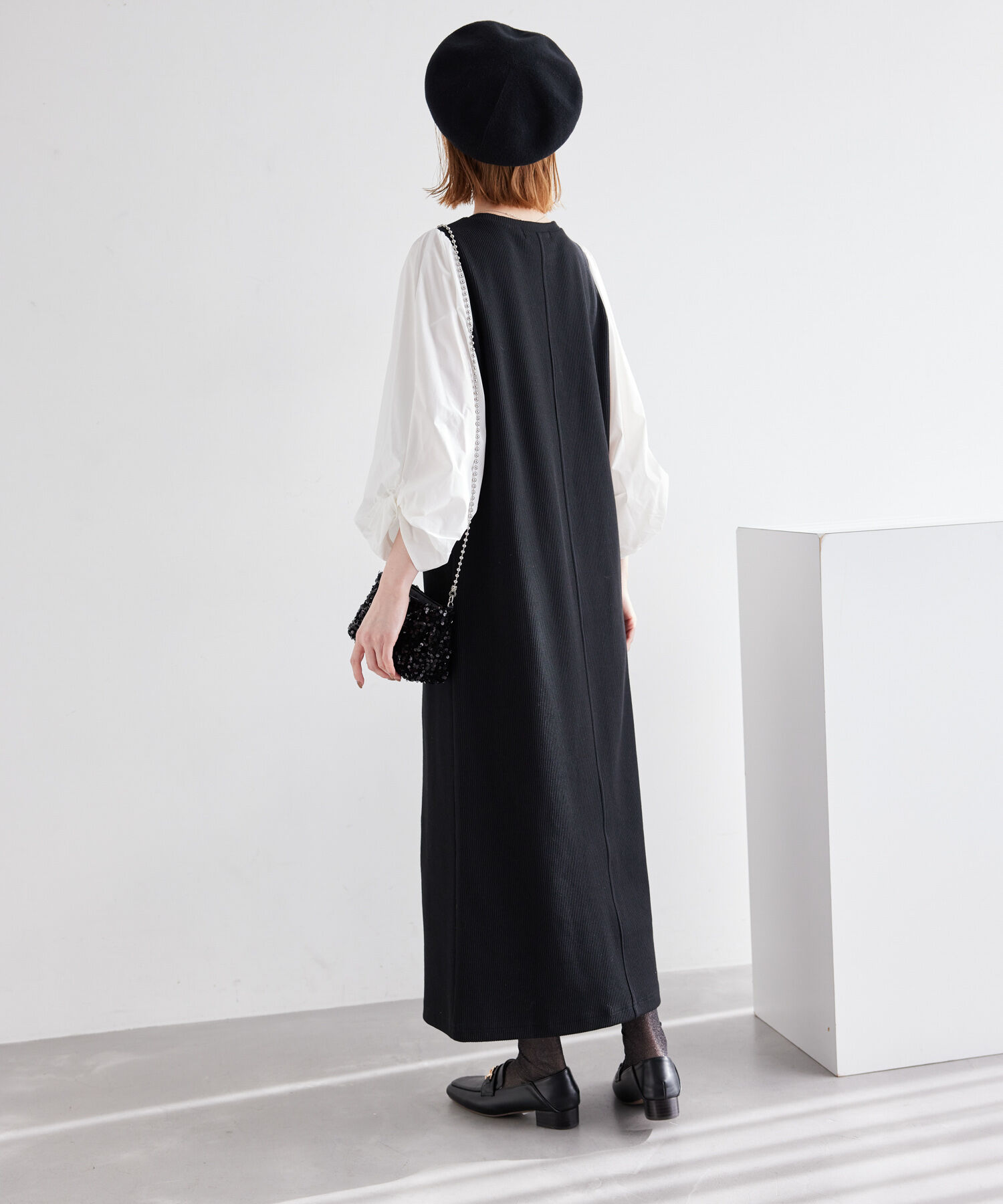 Rope&rsquo;Picnic「袖ディテールドッキングテレコワンピース」|ワンピース|