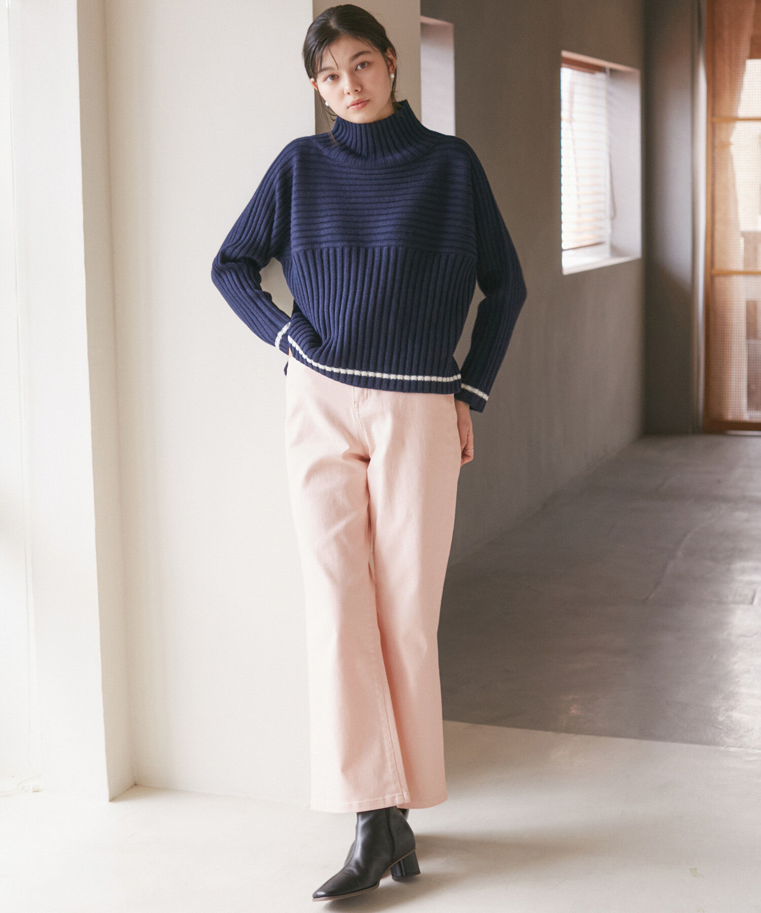 Rope&rsquo;Picnic「【ウエスト革命デニム】ウエストシェイプフレアデニムパンツ/新色追加」|デニム|