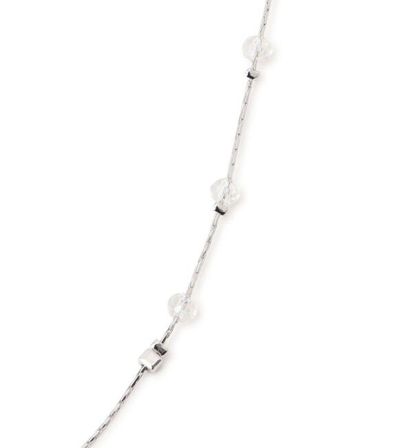 ROPE PICNIC PASSAGE「飛ばしクリアビーズミディアムネックレス」|ネックレス|