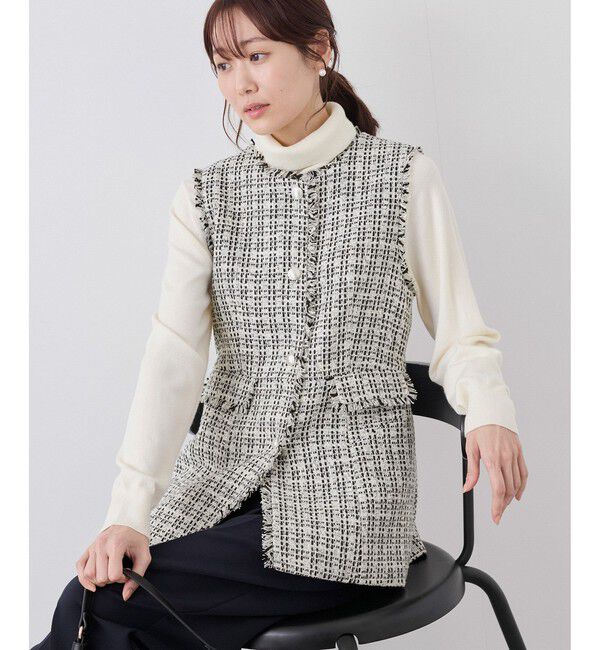 Rope&rsquo;Picnic「ツイードジレ ベスト」|ベスト・ジレ|