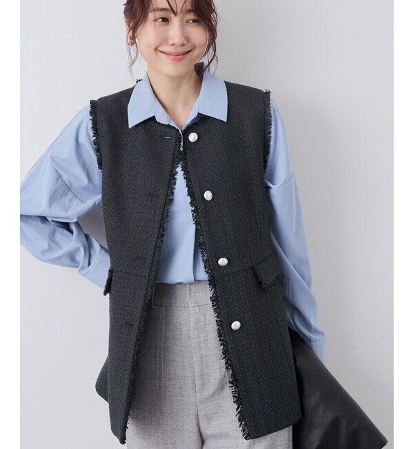 Rope&rsquo;Picnic「ツイードジレ ベスト」|ベスト・ジレ|