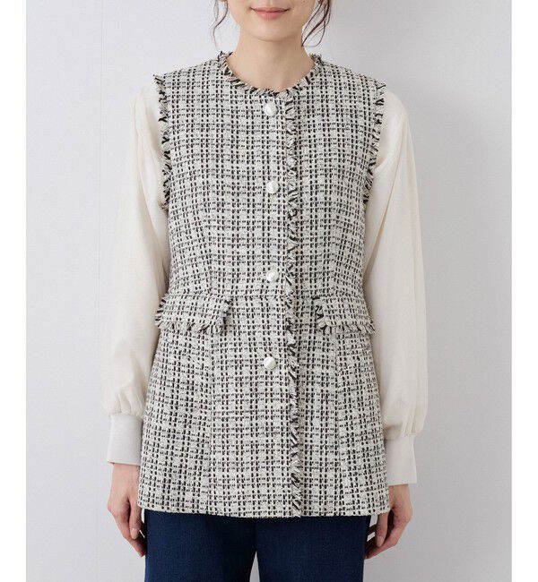 Rope&rsquo;Picnic「ツイードジレ ベスト」|ベスト・ジレ|