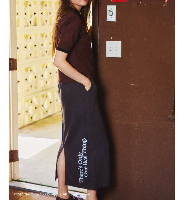 Rope&rsquo;Picnic「【Coca-Cola】【汗染み加工・セットアップ対応】ラメ入りミニ裏毛アイラインスカート」|スカート|