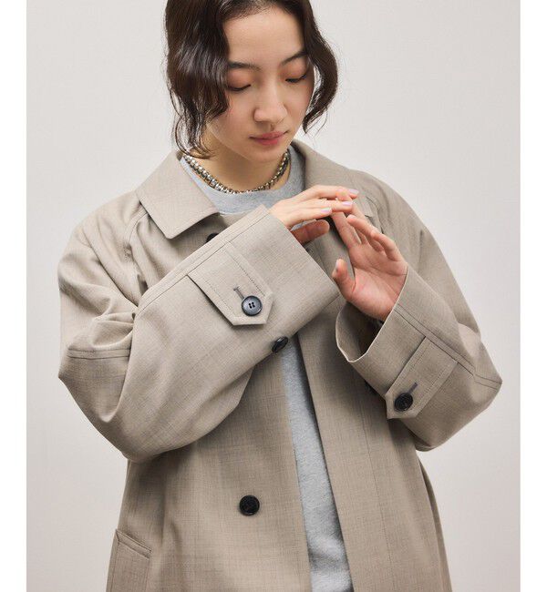 ADAM ET ROPE'「【サステナブル】バルマカーンマキシコート」|ステンカラーコート|