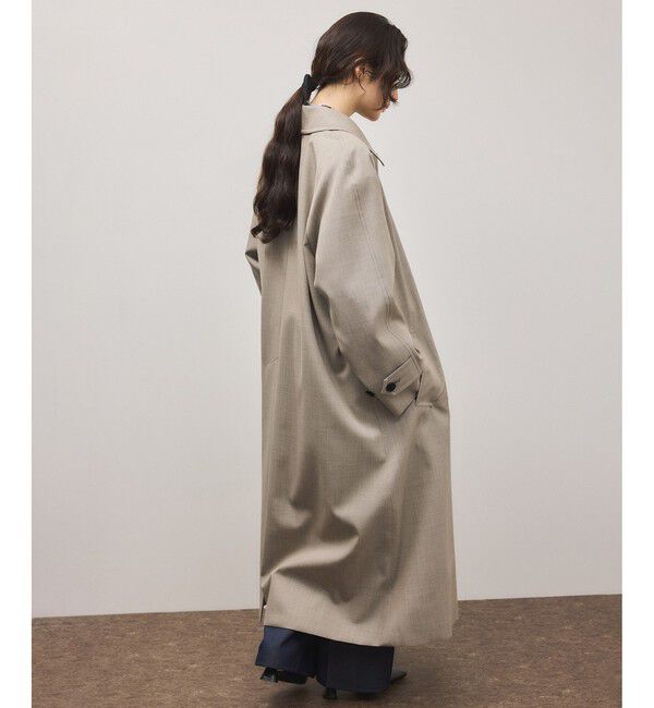 ADAM ET ROPE'「【サステナブル】バルマカーンマキシコート」|ステンカラーコート|