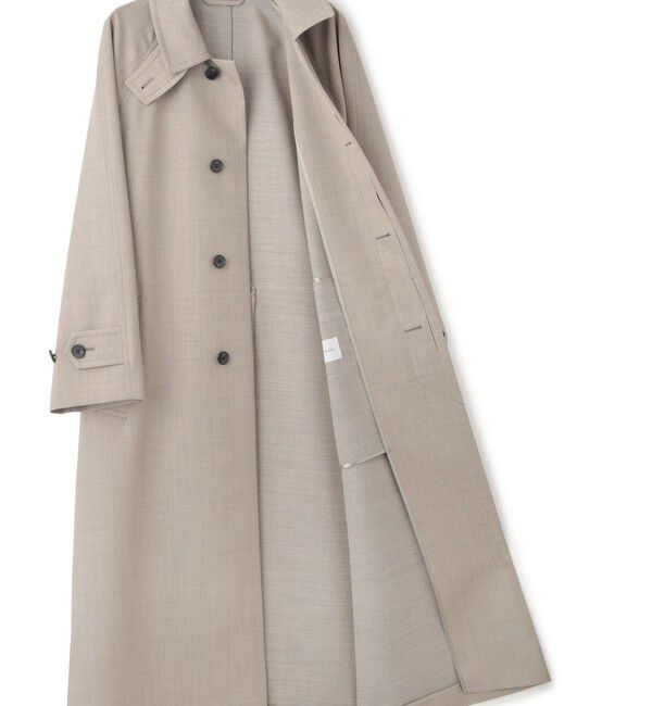ADAM ET ROPE'「【サステナブル】バルマカーンマキシコート」|ステンカラーコート|