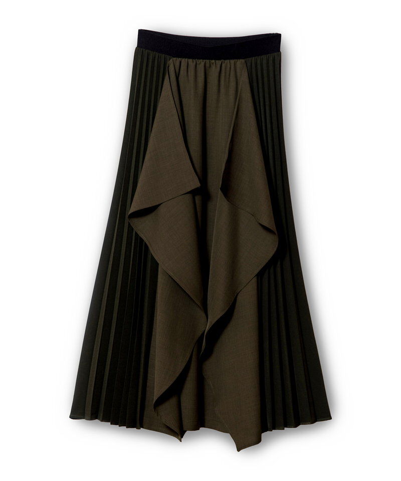  「プリーツ切替カスケードスカート」|スカート|