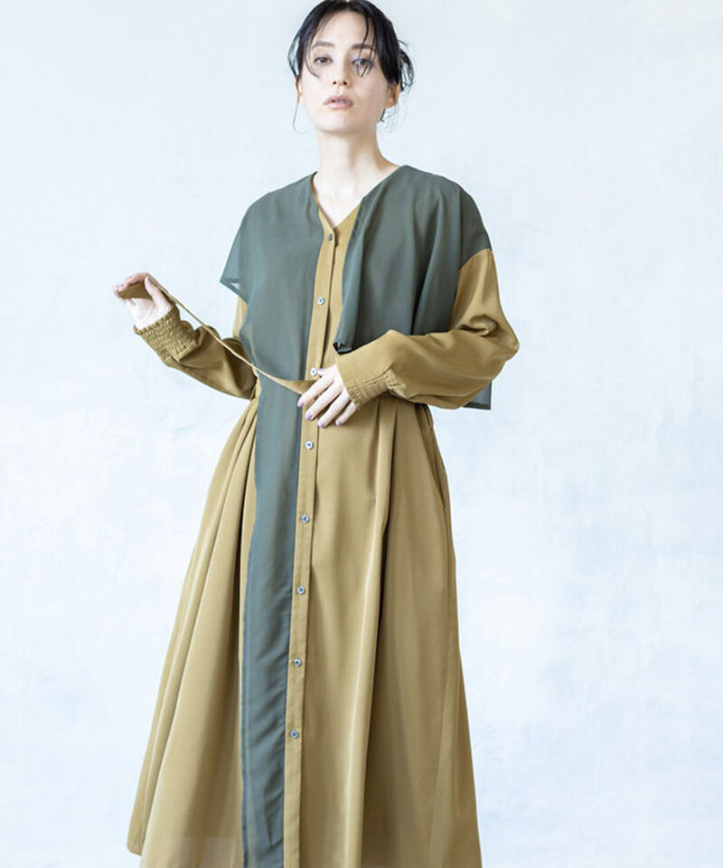  「シフォンレイヤードワンピース」|ワンピース|KHAKI