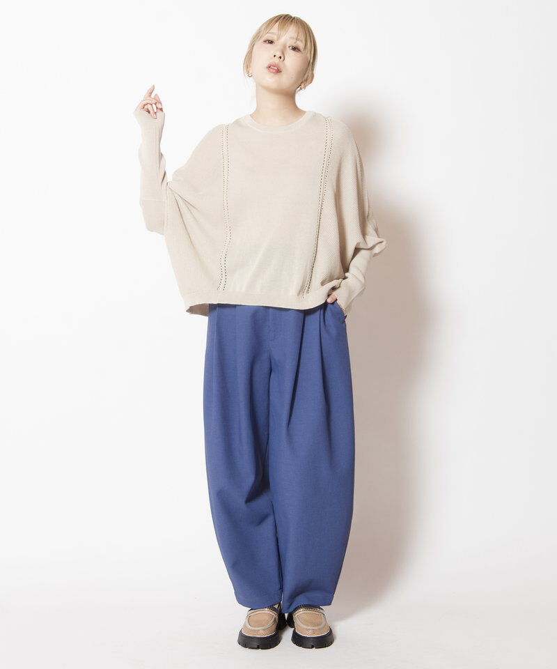  「切替ドルマンニットプルオーバー」|ニット・セーター|