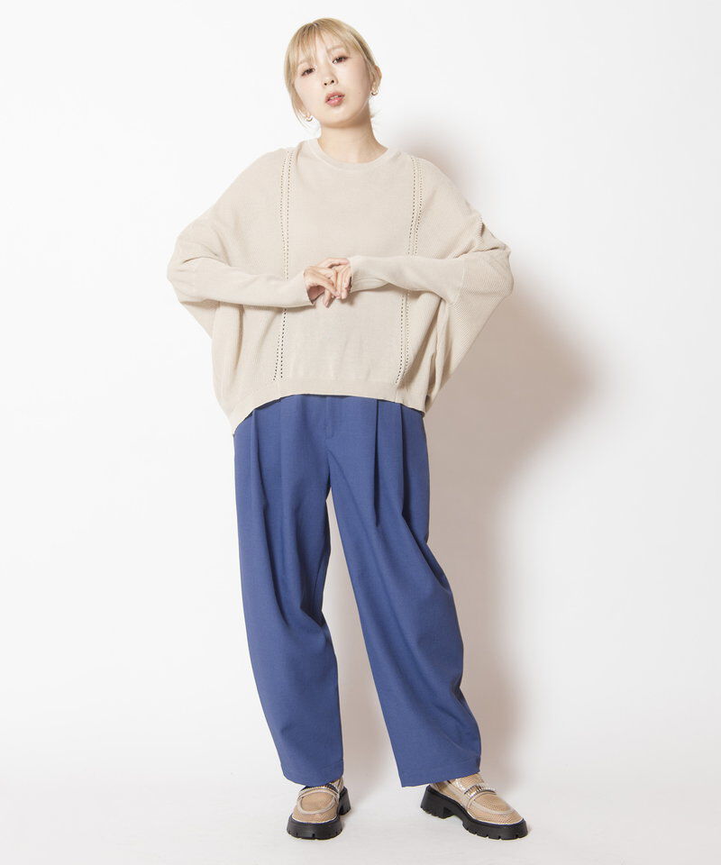  「切替ドルマンニットプルオーバー」|ニット・セーター|