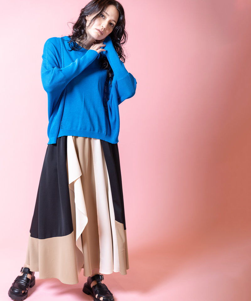  「切替ドルマンニットプルオーバー」|ニット・セーター|