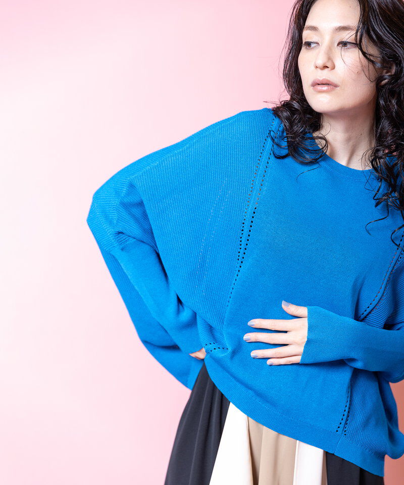  「切替ドルマンニットプルオーバー」|ニット・セーター|