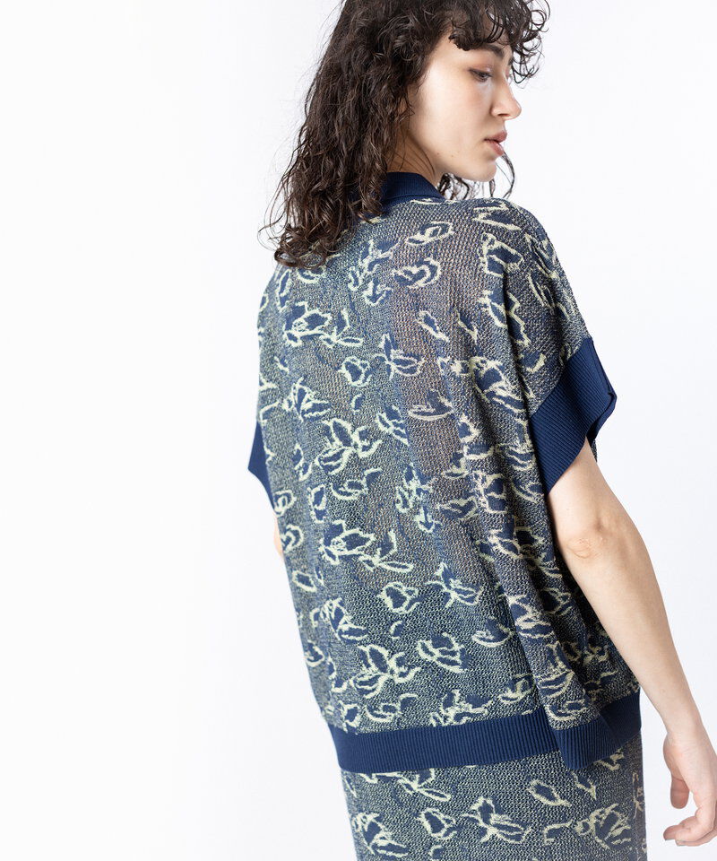  「スキッパージャガードニットプルオーバー」|ニット・セーター|