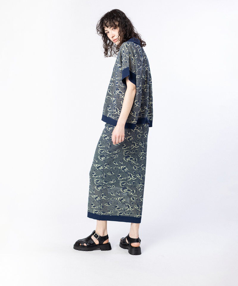  「スキッパージャガードニットプルオーバー」|ニット・セーター|