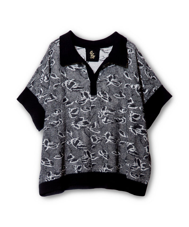  「スキッパージャガードニットプルオーバー」|ニット・セーター|