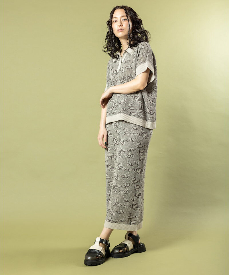  「スキッパージャガードニットプルオーバー」|ニット・セーター|