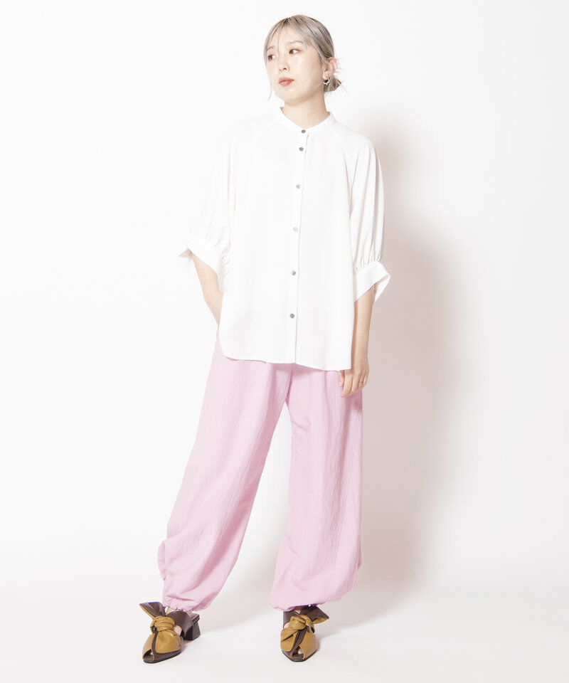  「変形ラグランギャザーブラウス」|シャツ・ブラウス|